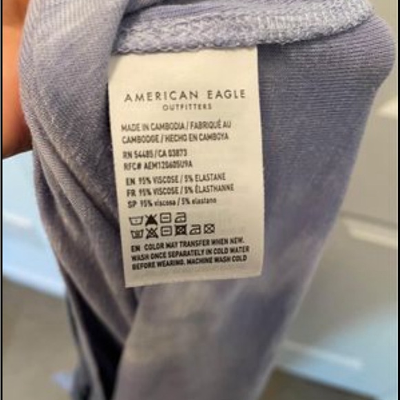 American Eagle ~ Blue Tie Dye Oversized Soft Shirt ~ Size Small (runs big) - Picture 5 of 5